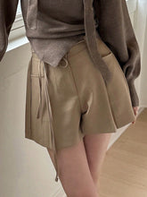 DAZY Women's Summer Casual Solid Color Pleated Mini Skirt Shorts